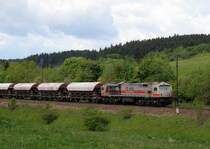 R�belandbahn am 28.05.2006, MKB V20 zieht, 250 010 schiebt den Zug nach H�ttenrode. Sekunden vorher schien noch die Sonne.