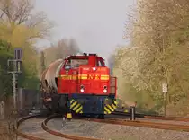 Nach zwei vorher ausgefahrenen Z�gen darf die NE Nr. 9 nun auch von der KBS 481 auf die Kbs 465 wechseln in Richtung Rommerskirchen. 13.4.2012