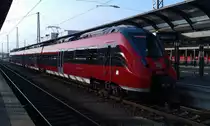 ET 442 der S1 (S-Bahn N�rnberg) steht am 14.04.2012 in Bamberg. Um 8:12 Uhr wird dieser seine Fahrt nach Hartmannshof gemeinsam mit mir beginnen. 
