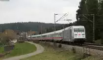 101 028-9  800 Jahre Sachsen Anhalt  mit dem IC 2005  Bodensee  (Emden Hbf-Konstanz) bei Peterzell 14.4.12