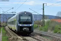 Ag 84417 in Form von 440 907 auf der Fahrt von Neumarkt (Opf.) nach Plattling bei Regensburg-Pr�fening, 10.04.2012