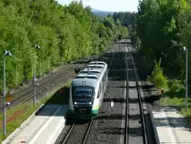 VT 26 f�hrt am 25.5.11 als RB nach Hof in Marktleuthen ein. 