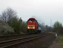 M�V-Trakci� 478 032 mit einem Sonderzug beim Hatvan, am 14. 04. 2012.