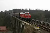 Am Freitag, den 13.04.12 fuhr vorerst letztmalig der Kohlezug Frechen-Bautzen. Am Bautzener Viadukt konnte er, bespannt mit 232 093-5, nochmal angetroffen werden.