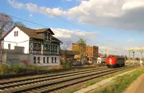 EBS MY 1131 (92 80 1227 003-1 D-EBS) als Tfzf von Leipzig-R�ckmarsdorf nach Arnstadt, am 16.04.2012 in Erfurt-Vieselbach.