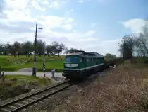 V 300 004 f�hrt am 17.04.12 durch Dobrasch�tz Richtung Kayna.