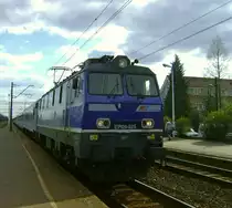 17.04.2012 Poznan Debiec, EP09-025 mit EIC 6101  Panorama  Wroclaw Glowny - Warszawa Wschodnia.