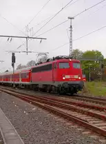 Rheydt Hbf 110 410-8 mit RE4 Verst�rker. 17.4.2012