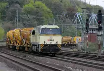WLE21 mit Schweer Bauzug in K�ln West am 18.04.2012