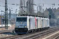 185 662 & 665 sowie 186 101 & 102 am 25.03.12 als sonnt�glicher Lokzug nach N�rnberg am Heimeranplatz