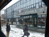 Lillehammar - das neue Bahnhofsgeb�use f�r die Olympischen Winterspiele gebaut