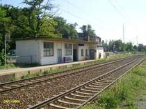 Der Bahnhof Lutherstadt Wittenberg Altstadt, ehemals Elbtor. Hier fahren Z�ge Richtung Dessau/Magdeburg und Falkenberg (Elster)