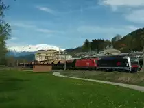 1216.025 + 1116.170 mit G 91131 bei Ferndorf 26.4.12 auf der Fahrt nach Arnoldstein  