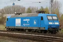 PRESS 145 030-7 abgestellt in H�he S-Bahnhof Rostock-Marienehe.27.04.2012 