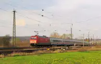 DB 101 015-6 mit dem IC 2209 von Berlin Gesundbrunnen nach M�chen Hbf, am 14.04.2012 in Naumburg (Saale).