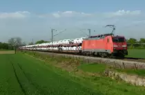 189 022-7 ist mit einem Audizug am 27.04.2012 bei L�tzelsachsen