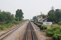 Bf. Dong Maku, Blickrichtung Bangkok, am 13.M�rz 2012. 

