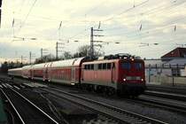115 205-7 mit N-Wagen und Dostos am Weg zum m�nchner Hbf am 10.04.12. Aufnahme bei der Durchfahrt in M�nchen - Pasing.