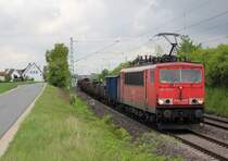 155 103-5 DB Schenker Rail bei Staffelstein am 07.05.2012.