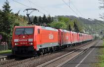 189 064 Leubsdorf 09.04.2011 mit 185 203, 185 340, 151 153, 145 011, 185 018, 185 253, 185 303, 151 004