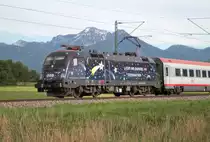 1116 126 als Korridorzug Richtung Rosenheim in der Bernauer Kurve am 10.05.2012