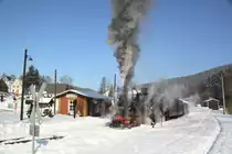 99 1590-1 am 11.02.2012 im Bahnhof Schmalzgrube. 

