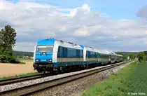 ALEX / VBG 223 070 + 223 064 vor ALX 84111 Hof - M�nchen, KBS 855 Hof - Regensburg, fotografiert bei Zeitlarn am 09.05.2012 