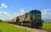 S� 664-107 zieht G�terzug durch Gaj bei Pragersko Richtung Hodo�. / 9.5.2012