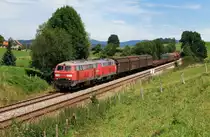 225 010 und 225 020 mit Arlberg-Umleiter FS 45192 bei Heimhofen (11.08.2011)
