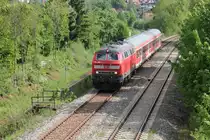 218 490 mit RB am Haken vor Kempten.13.05.2012.