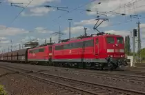 151 075 und 151 032 am 13.05.12 in Koblenz - L�tzel.