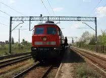 1.5.2012 Stettin Scheune. 234 278 / EC 178 nimmt den Lotsen f�r die letzten km nach Stettin Hbf auf. Daf�r sind �brigens 4,40� zus�tzlich zum VBB-Ticket f�llig. Bis 5.6.12.