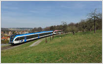 5063 008 und 005 als R 4376 von Wies-Eibiswald �ber Hengsberg nach Graz am 12.3.2012 aufgenommen auf der Leibenfelder H�he kurz vor dem Bahnhof Deutschlandsberg.