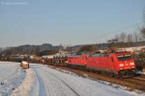 185 370 + 232 571 am fr�hen Morgen des 11.02.2012 bei P�lling