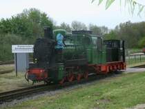 Einen Tag vor dem Bahnhofsfest stellte K�f 6003,am 18.Mai 2012,die Mh53 zur Ausstellung im Traditionsbereich in Putbus bereit.