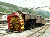 Tag der offenen T�r in Samedan.Dampfschneeschleuder X 9213 (SLM 1910)Samedan 10.06.06