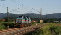 V102 (575 002-7) und V103 (575 003-5) als Tfzf bei Kollmarsreute 25.5.12