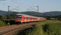 RB 26584 (Basel Bad Bf-Offenburg) mit Schublok 111 064-2 bei Kollmarsreute 25.5.12
