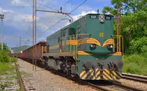 S� 644-025 zieht G�terzug durch Maribor-Tabor Richtung Verschiebebahnhof Tezno. /28.5.2012