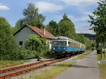 Der VT 07 bei einer Fotofahrt am 26.05.2012 unterwegs bei Teisnach.