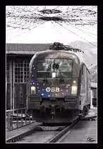 Colorkey der 1116 126  Licht ins Dunkel  auf der Drehscheibe in Selzthal.(war an diesem Tag �ffentlich zug�nglich)
26.5.2012