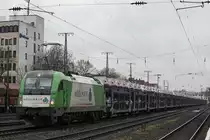 WLB 1216 954  H�delmayr  am 7.4.12 mit einem Daciazug nach Aachen bei der Durchfahrt durch K�ln-West.
