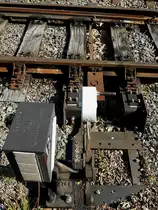 Weiche Nr.12 am Bahnhof Ried i.I. wurde mit einer Gru�botschaftschaft versehen; 120520