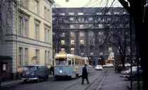 Oslo Oslo Sporveier SL 1 (Høka-Tw 239) Inkognitogata am 22. Januar 1971. - Scan eines Diapositivs.