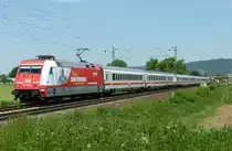 101 109-7 (CEWE Mein Fotobuch) ist mit dem EC 218 Frankfurt (Main) - Graz am 29.05.2012 bei L�tzelsachsen