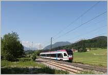 ET 131 der BLB am 26.5.12 bei der Einfahrt in Hammerau.