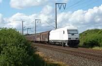 Nachschuss der 223 156, die am 01.06.2012 mit einem Gterzug nach Emden fuhr.