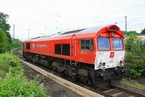 Die Class 66 PB13  Ilse  von Crossrail steht in Aachen-West an der Laderampe am 1.6.2012.