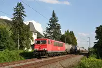 Am sp�ten Nachmittag des 18/08/2011 zog 155 236-3 einen gemischten G�terzug rheinaufw�rts. Die Aufnahme entstand bei Leutesdorf.