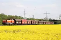 RBH 804 zieht am 4.5.12 einen Kohlezug durch Ratingen-Lintorf.